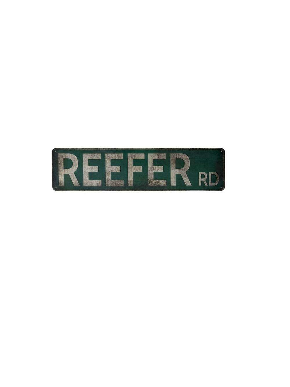 Reefer Road Novelty Metal Street Sign 15 3/4 X  4 inches